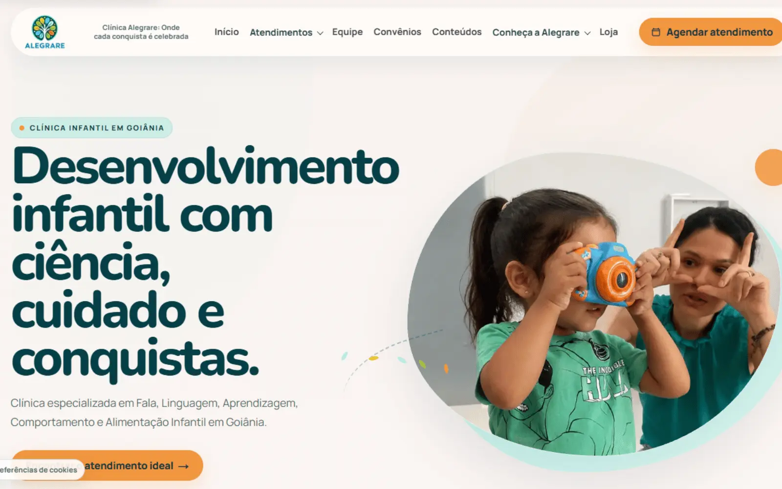 Projeto da Clínica Alegrare e sua jornada digital